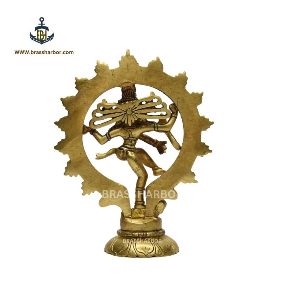 PURE BRASS NATRAJ IDOL 7" - Image 4