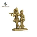 PURE BRASS RADHA KRISHNA IDOL 7"