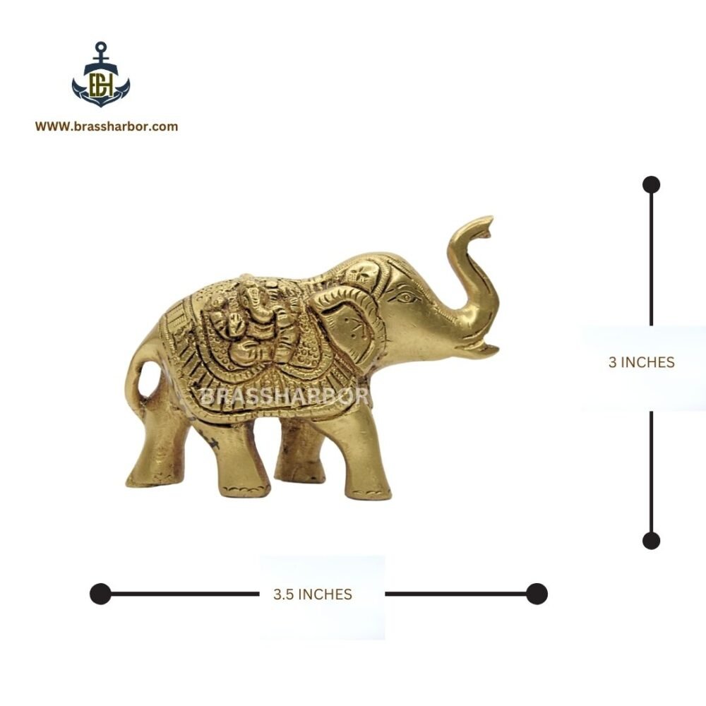 Pure Brass Elephant 3" - Image 4