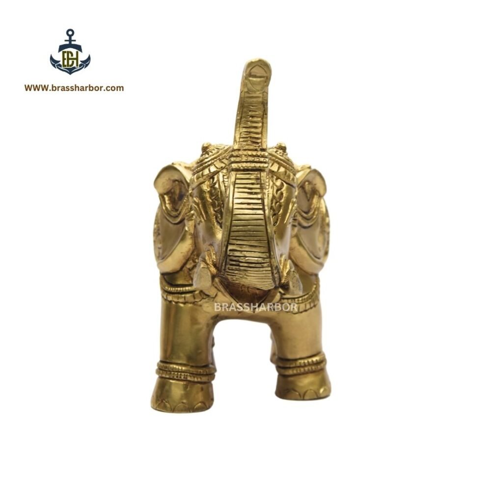 PURE BRASS ELEPHANT IDOL 4" - Image 3