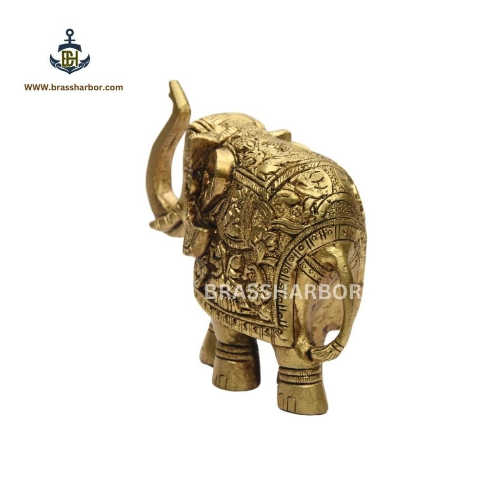PURE BRASS ELEPHANT IDOL 3.5" - Image 3
