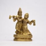 PURE BRASS RADHA KRISHNA IDOL 4.5"