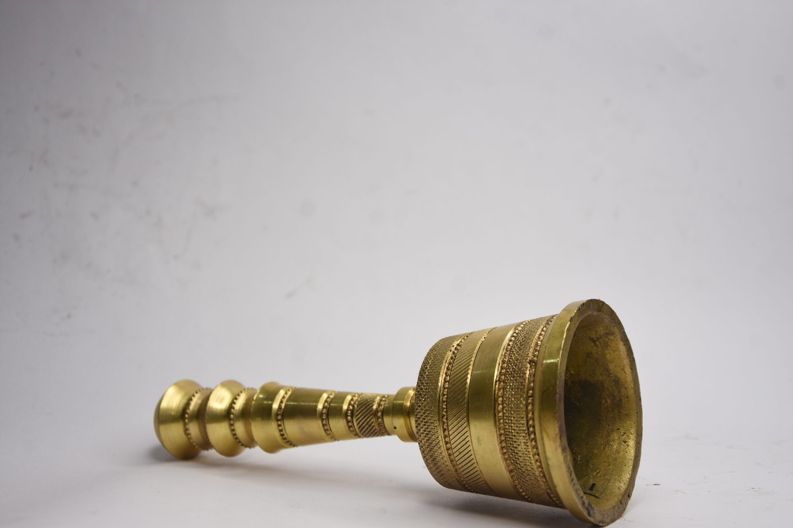 PURE BRASS POOJA BELL/ GHANTI 7.4" - Image 3