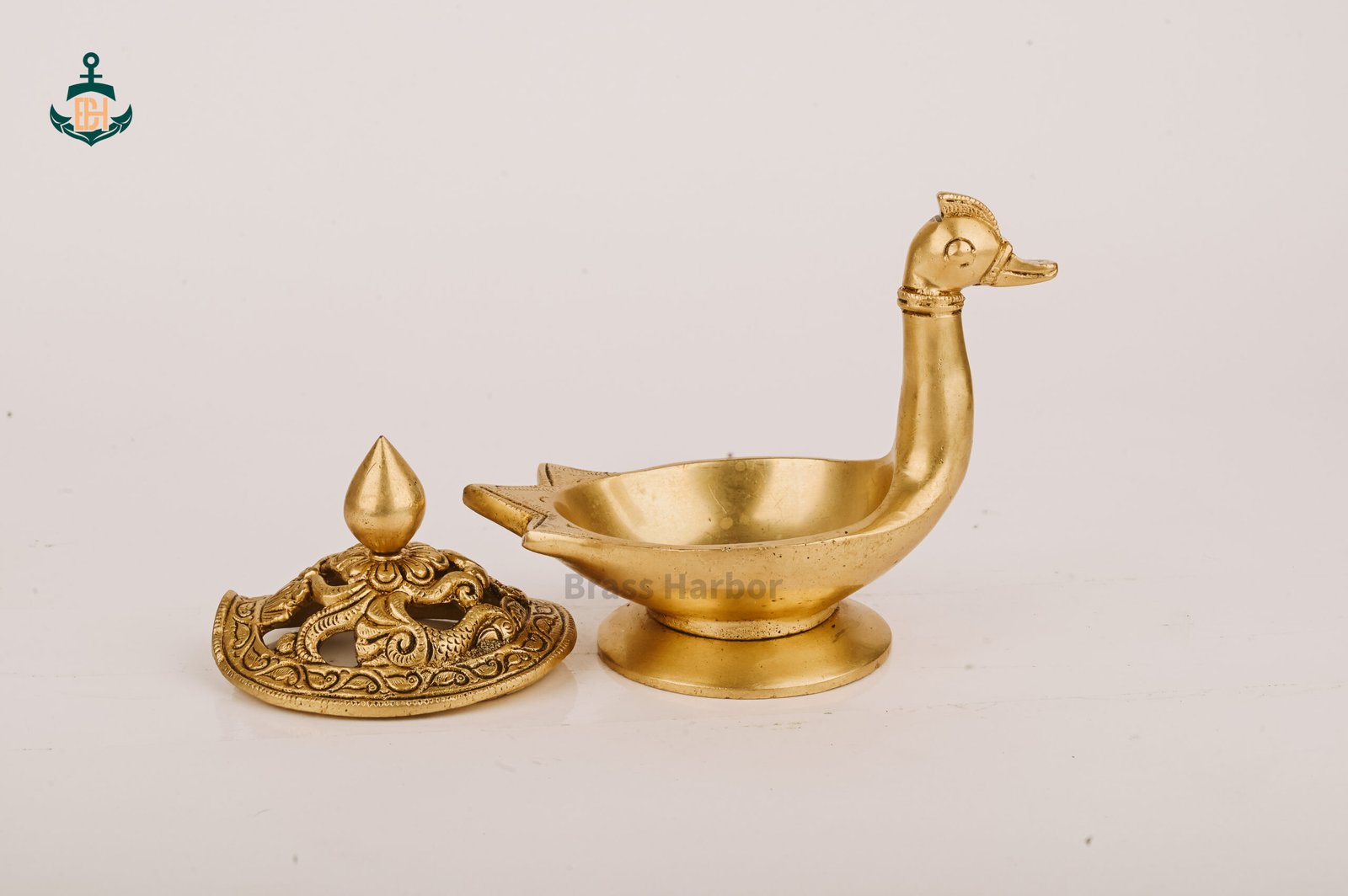 PURE BRASS DUCK DHOOP DHANI 4.5' - Image 2
