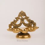 PURE BRASS PANCH MUKHI DIYA 4"