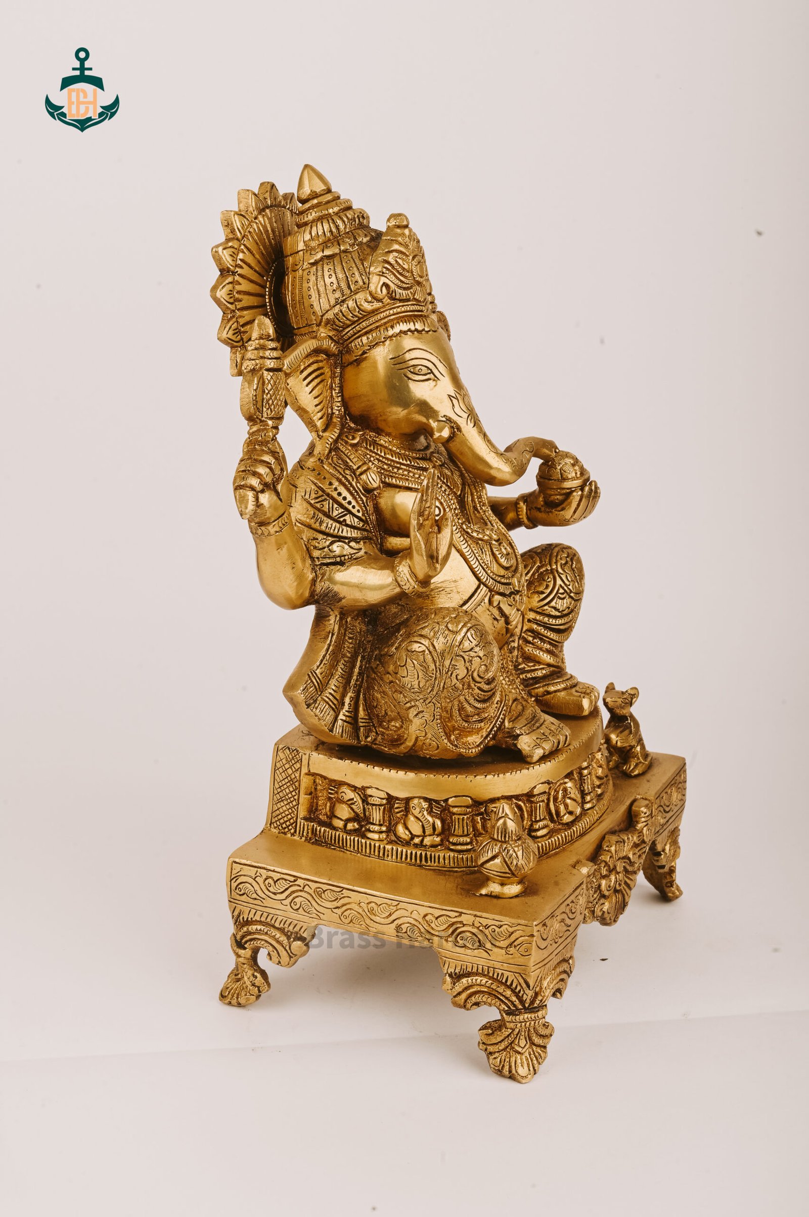 PURE BRASS GANESH JI IDOL 14' - Image 2
