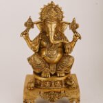 PURE BRASS GANESH JI IDOL 14'