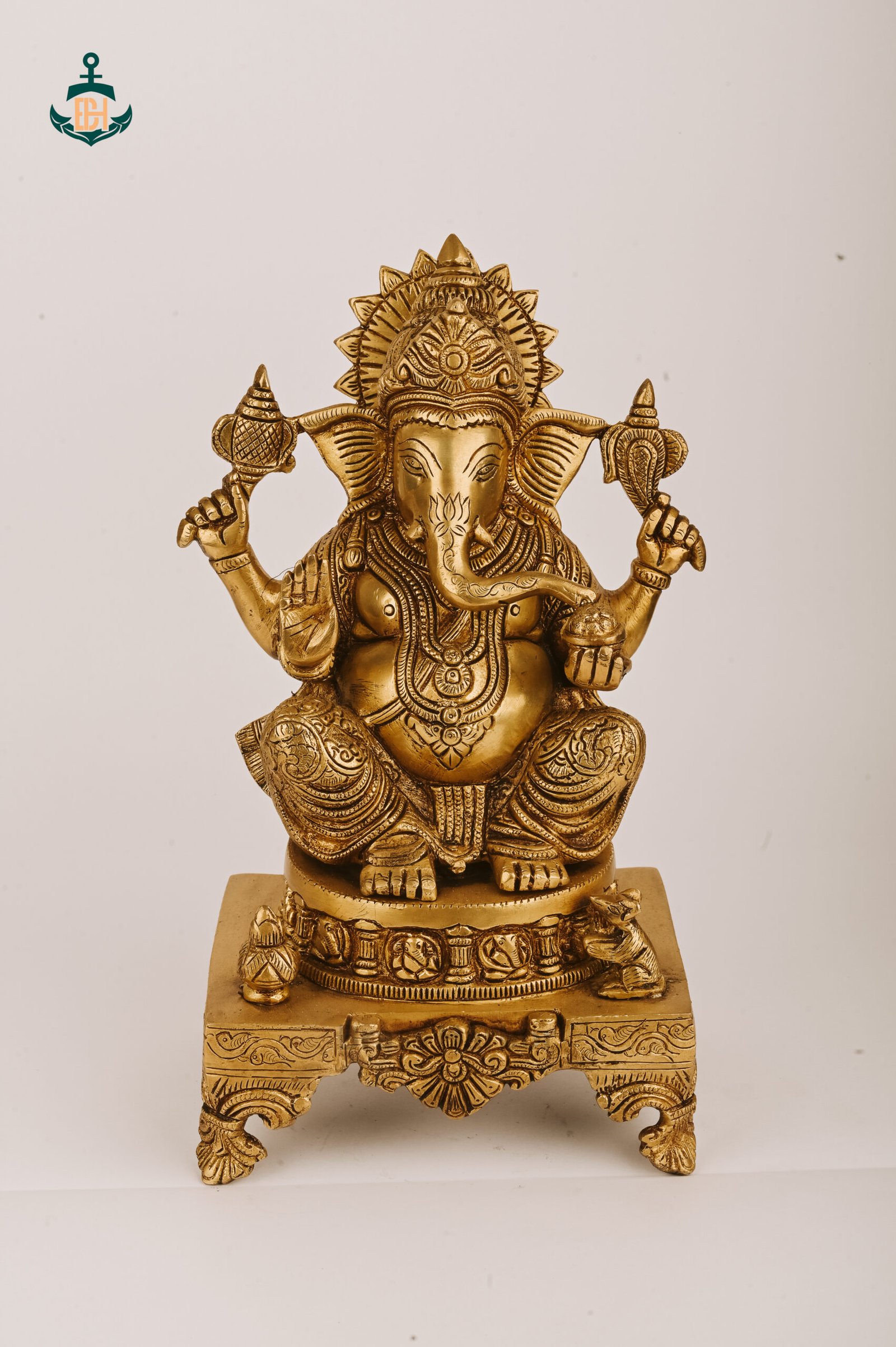 PURE BRASS GANESH JI IDOL 14'
