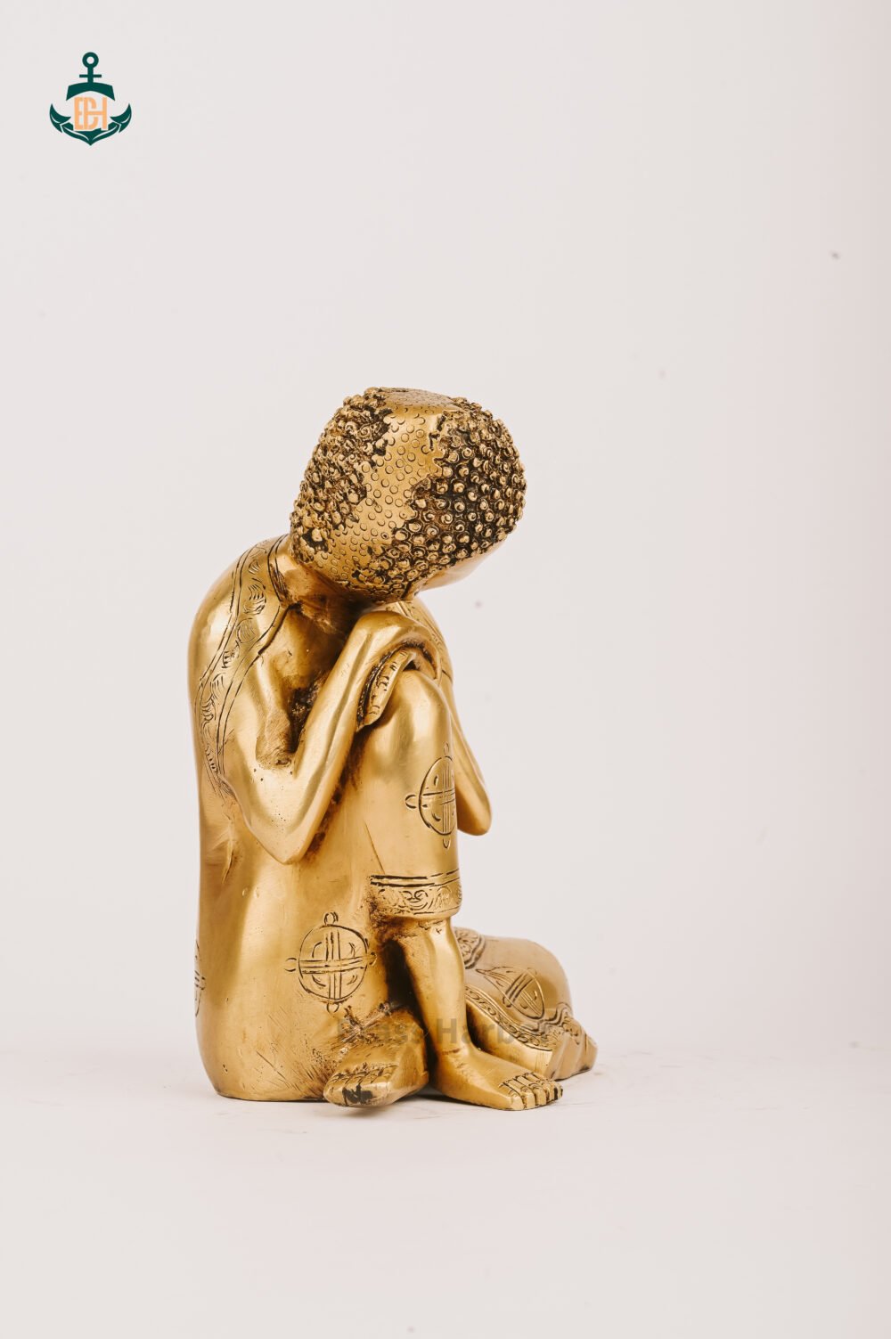 PURE BRASS SLEEPING BUDDHA 4" - Image 3