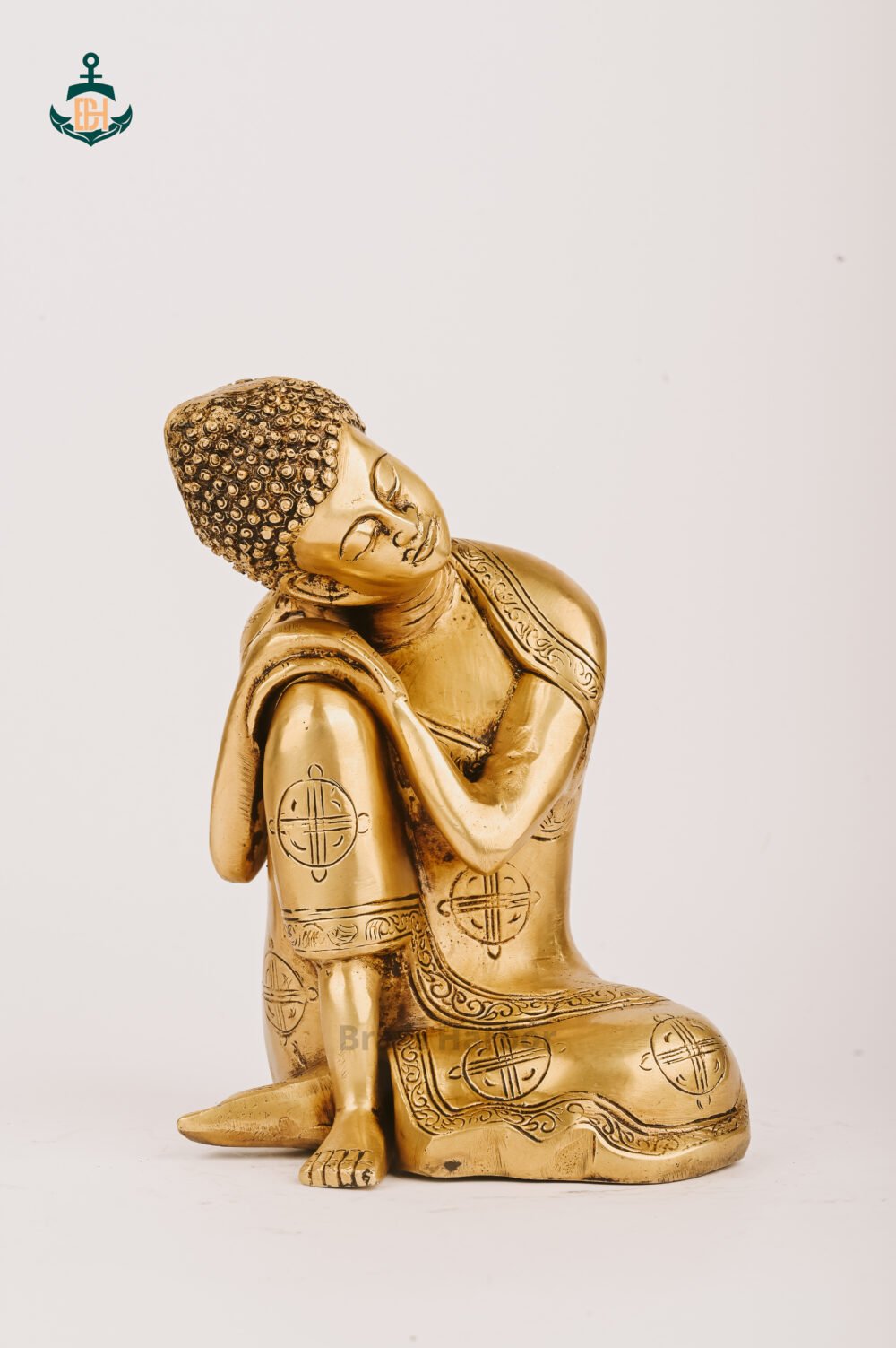 PURE BRASS SLEEPING BUDDHA 4" - Image 4