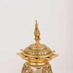 PURE BRASS NINE WICKS PEACOCK LAMP 10.5"