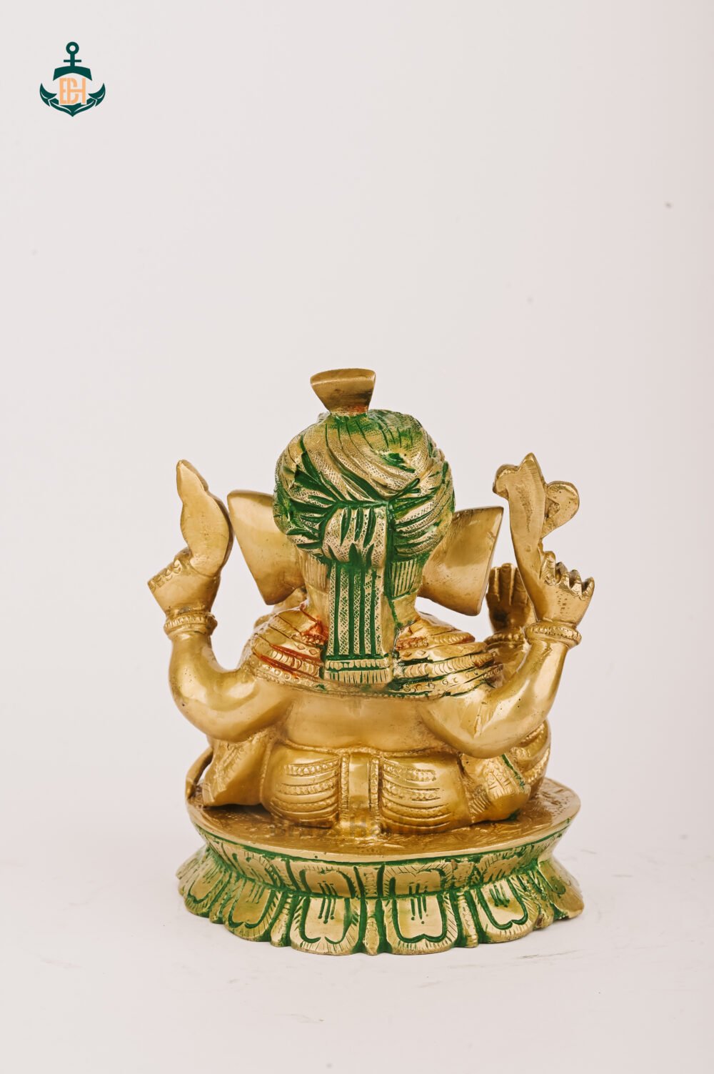 PURE BRASS PAGDI GANESH 8" - Image 3