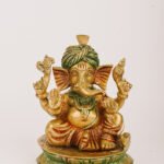PURE BRASS PAGDI GANESH 8"