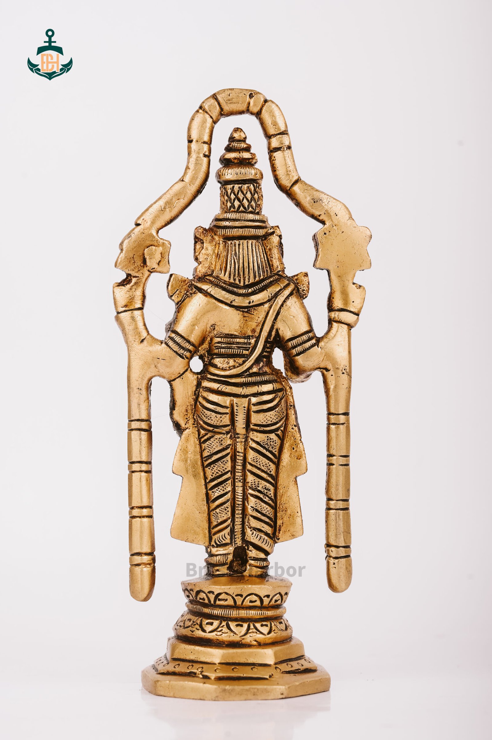 PURE BRASS LORD TIRUPATI BALAJI IDOL 7" - Image 3