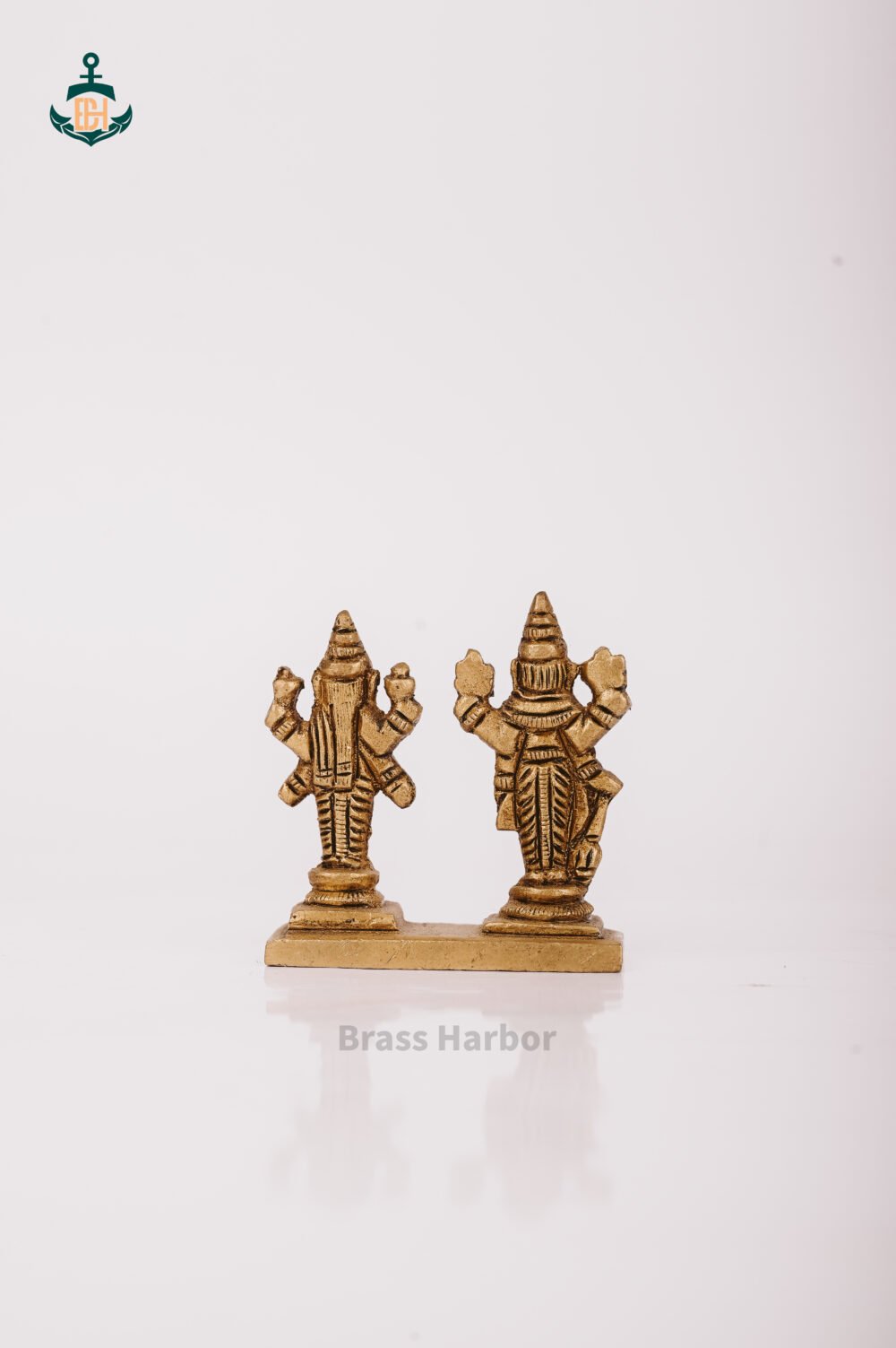 PURE BRASS LORD VISHNU & GODDESS LAXMI IDOL 2" - Image 3