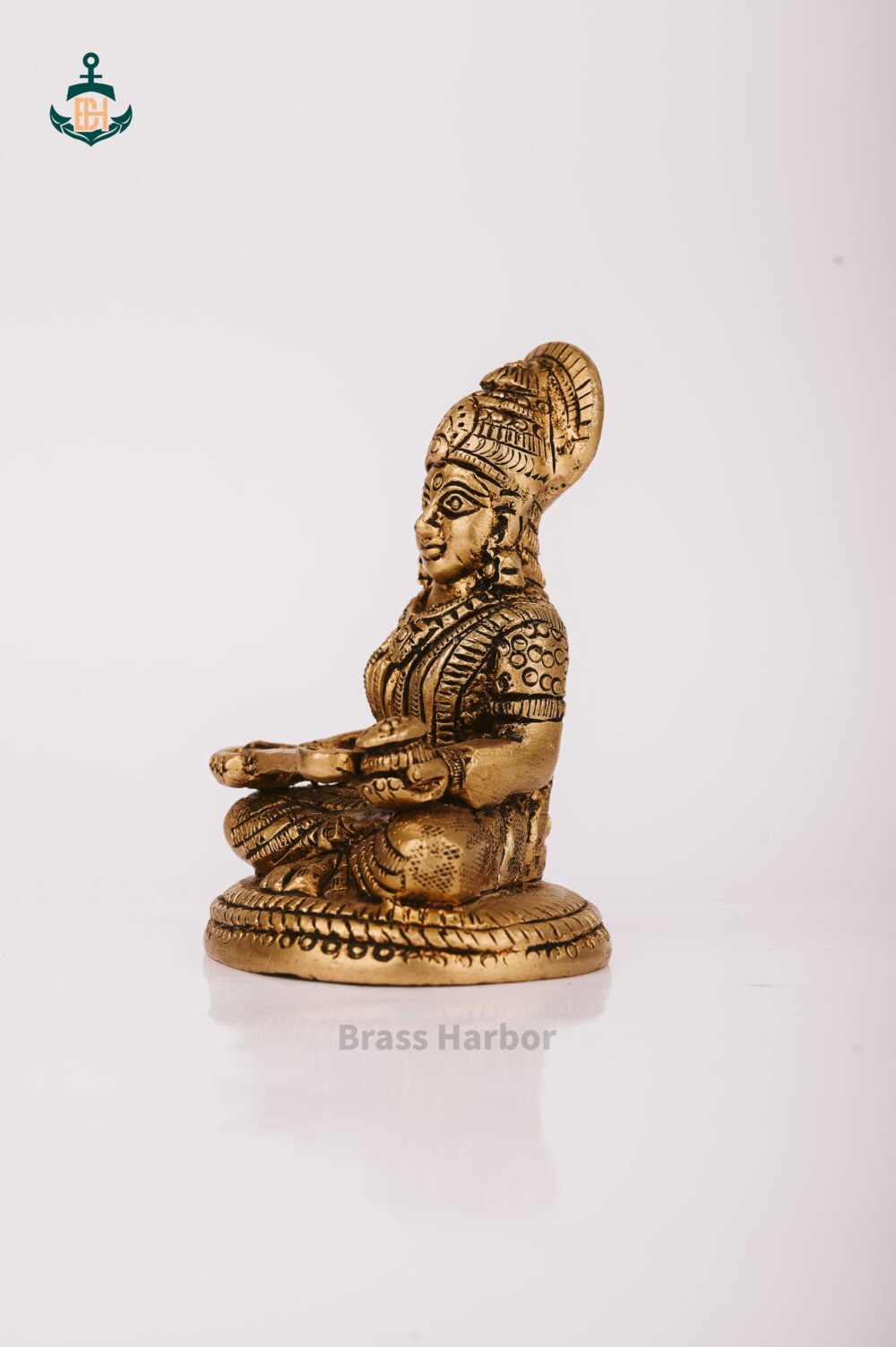 PURE BRASS GODDESS ANNAPURNA IDOL 3.5" - Image 3