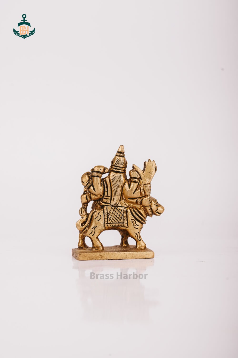 PURE BRASS GODDESS DURGA IDOL 2.5" - Image 3