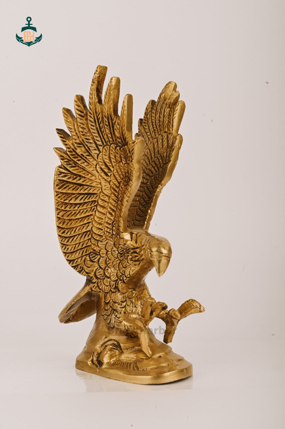 PURE BRASS VASTU EAGLE STATUE 8" - Image 4