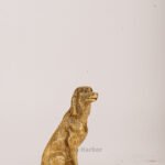 PURE BRASS HANDCRAFTED DOG STATUE 8"